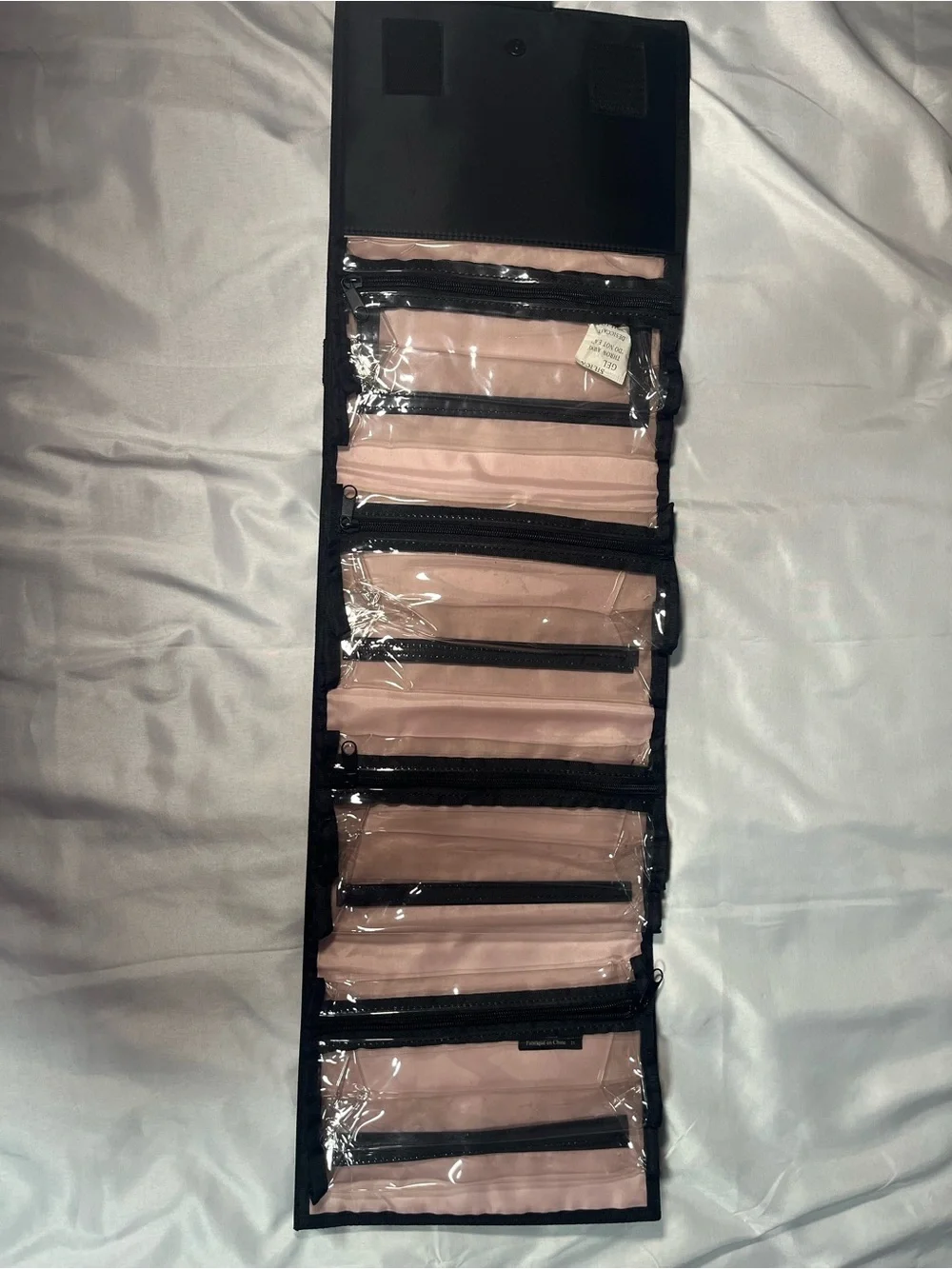 Mary Kay Travel Roll‎ Up Bag Hanging Cosmetic Organizer Black Removable Pouches
